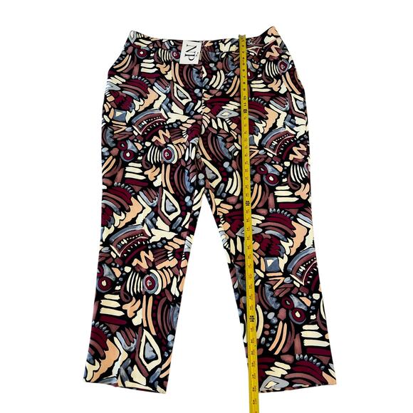 NWT Nina Parker Womens Plus 2X Tribal Printed Tailored Straigh Leg Pants Artsy - Picture 4 of 16